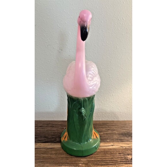 Vintage Pink Flamingo Bird Plastic Blow Mold 15 Inches Light TV Lamp - Picture 4 of 16